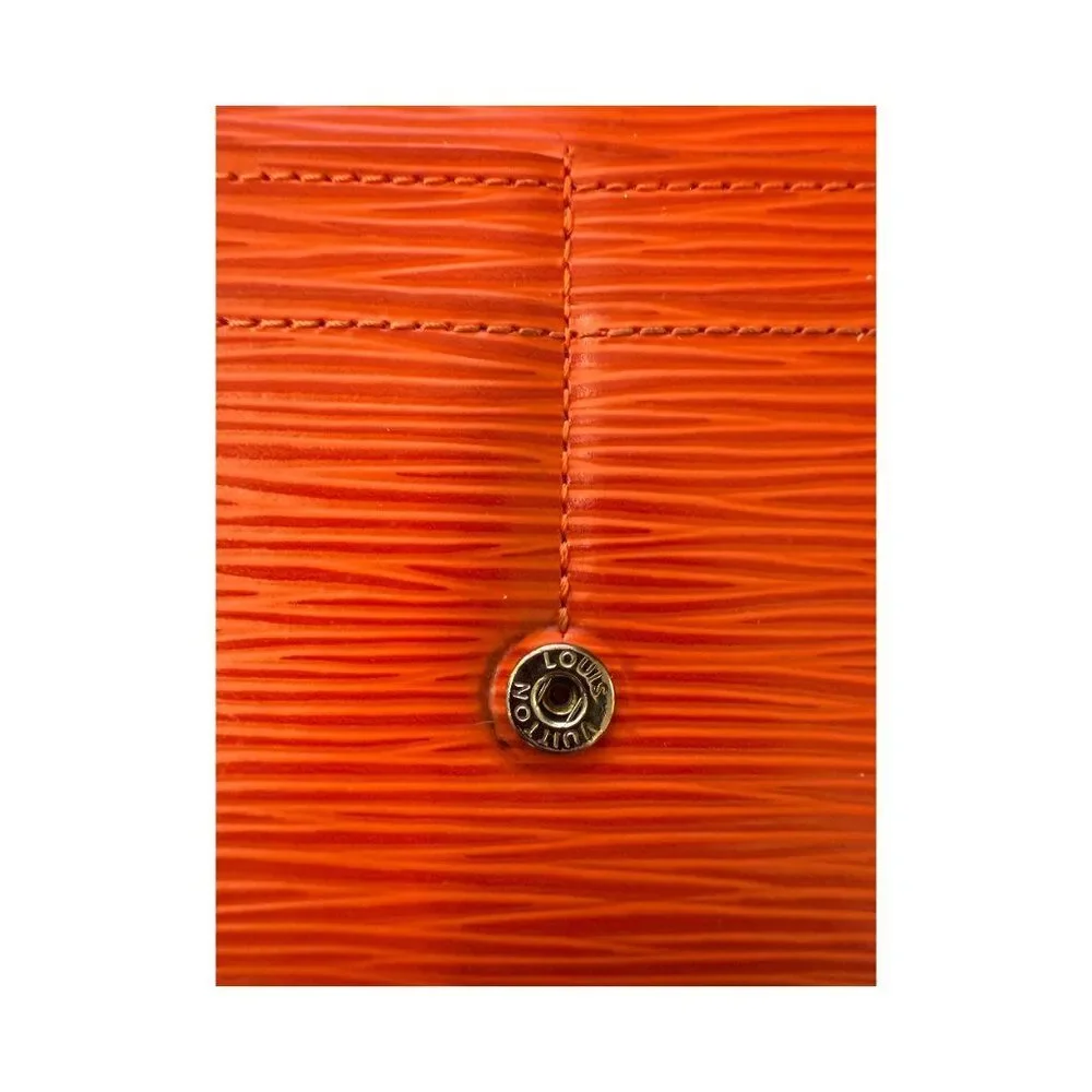 Louis Vuitton Sarah NM Epi Leather Long Wallet Piment Red w/ Box Receipt Authent